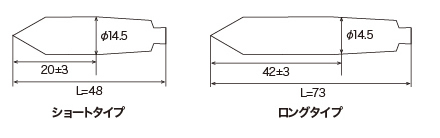 脱着式レースセンター　ショートタイプ　ロングタイプ